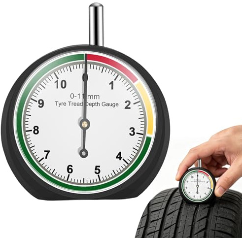 Misuratore profondità battistrada digitale con lettura in mm, Profondimetro per pneumatici professionale per controllo usura, preciso Controllo usura pneumatici per auto, moto, furgone, camion e autob