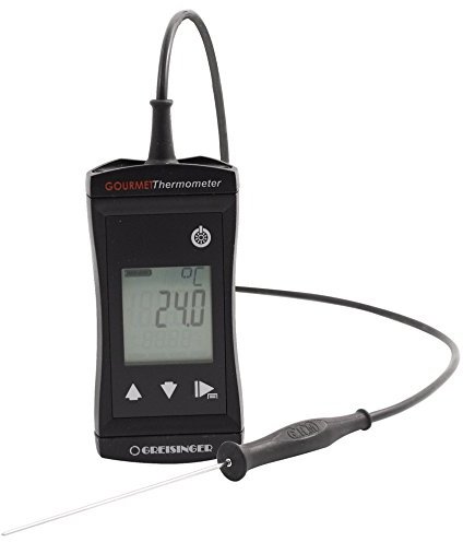 GHM Greisinger 611636 Gourmet-Thermometer, Backthermometer, Bratenthermometer, Grillthermometer, Kunststoff, Schwarz, 12 x 5 x 4 cm