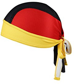 ShopINess Gorro Bandana de Ciclismo Deportivo Transpirable Unisex para Ciclismo Correr Bicicleta Debajo del Casco Banderas (Alemania)