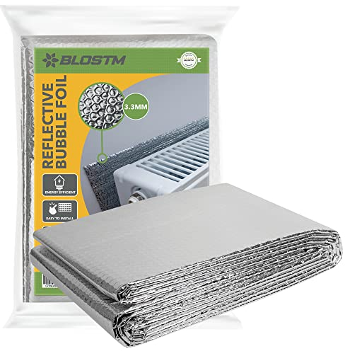 BLOSTM Panel Reflectante Radiador - 5m x 60cm Aislante Termico Radiadores 3,6mm De Espesor Aislante Termico Reflexivo Ahorra Energía Y Dinero Paneles Aislantes Termicos con Adhesivas