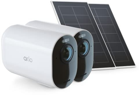 Arlo Ultra 2 XL Wireless Outdoor 4K CCTV Camera System with 2 Solar Panels, 2 cam-kit, 12-Month Battery, Colour Night Vision, Weather Resistant, Integrated Spotlight, Free Trial of Arlo Secure