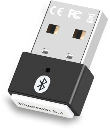 Adattatore Bluetooth USB 5.3, Collega e Usa Chiavetta Bluetooth per PC Laptop EDR Dongle USB Bluetooth Compatibile con Windows 11/10/8.1