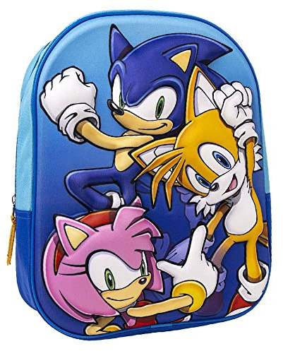 CERDÁ LIFE'S LITTLE MOMENTS Mochila Escolar de Sonic, Niños, Multicolor, Estándar