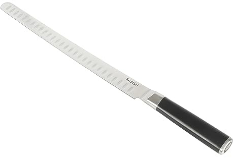 Babish High-Carbon 1.4116 German Steel 12 Inch Full Tang Forged Super Slicer Carving Kitchen Knife, Brisket, Meat and BBQ Knife W/Granton Edge