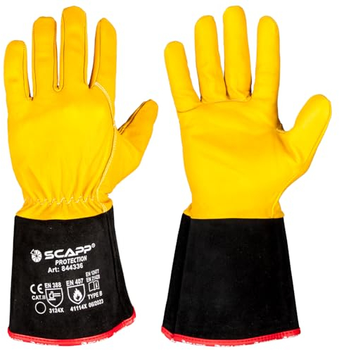 SCAPP WIG Schweißerhandschuhe SOFT TOUCH Premium aus Ziegen-Nappaleder, Größe 9-11 (11/XXL)