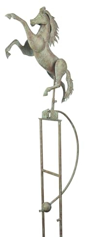 Red Carpet Studios 34364 Art Heavy Duty Outdoor Windskulptur Wippe Deko Gartenstecker Pferd