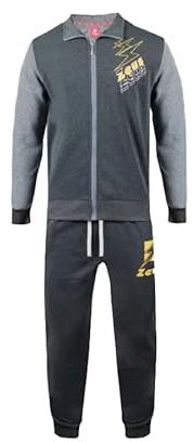 Lupex Shop Tuta Completa Homewear Uomo in Cotone e Poliestere Felpato, Completo da Casa Maschile