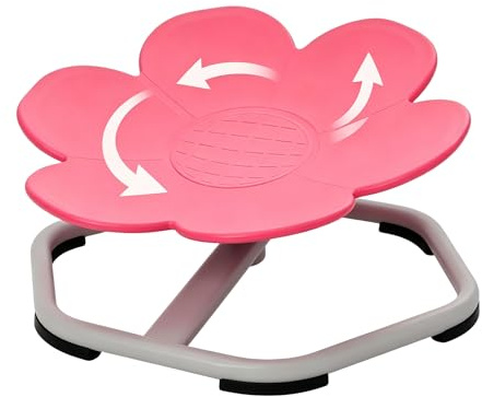 Yosamy Chaise rotative sensorielle pour autisme, base en métal antidérapante, assise antidérapante, ressources éducatives pour besoins spéciaux améliorant la coordination physique (rose)