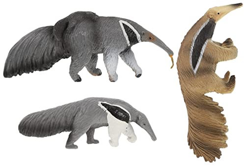 HONMEET 3Stücke Teiliges Ameisenbär Spielzeugfiguren für Jahren Realistische Tiermodelle für Dekorative Zwecke und Lernspielzeug für Kleinkinder Ameisenbären