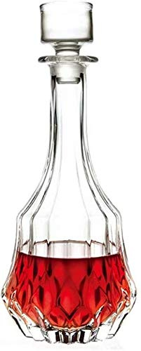 spritdekanterar Handgjord kristallkaraff 1000ml whisky-vinkanna med bred mynning och konisk design