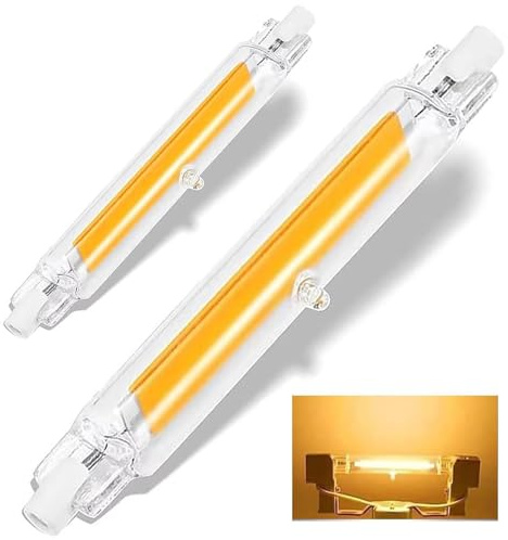 ACAATVE R7s Led 118mm Dimmbar 20W Warmweiß 3000K 2000LM, Leuchtmittel R7s Led Ersatz J118 200W Halogenstab, 360° Abstrahlwinkel, Kein Flackern, R7s Led Lampe für Deckenfluter Stehlampe, 2 Stück