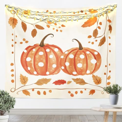 Affischfilt höst pumpafrön gobeläng estetik gobeläng väggkonst tapestry för hem sovsal sovrum M
