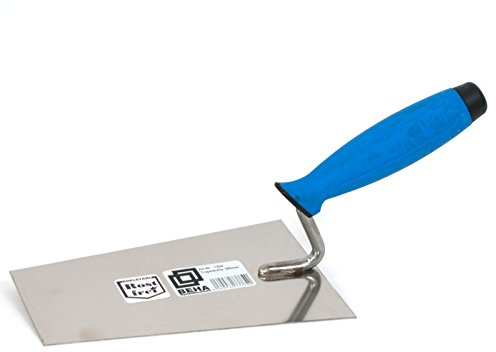 Trapezkelle, Putzkelle, Maurerkelle mit ergonomischen Soft-Griff, rostfrei, Länge 140mm