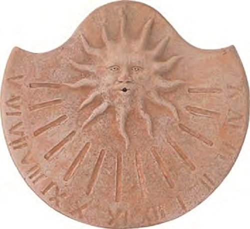 MERIDIANA SOLARE IN TERRACOTTA FATTA A MANO (NON COMPRESA DI GNOMONE); ALTEZZA CM. 40, LARGHEZZA CM. 31 PANNELLO COTTO NATURALE GALESTRO MADE IN ITALY
