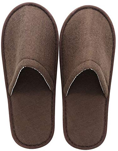 Uni-Wert 10 Pares de Zapatillas Desechables Unisex Zapatillas de SPA Zapatillas Antideslizantes Zapatillas de Hotel con Puntera Cerrada para Invitados, Viaje, Hogar, Baño