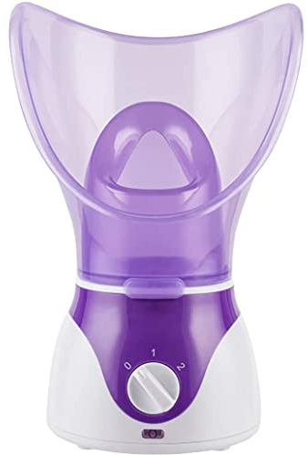 Professional Facial Steamer for Cold and Flu Relief - Portable Nano Mist Face Sprayer Home SPA Kit, Electric Steam Inhaler for Sinus Relief, Mini Face Vaporizer for Pore Cleansing (UK Plug)