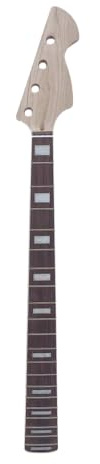 Yinfente Manche de guitare basse 20frettes 86,4 cm en érable et palissandre incrusté de bloc de guitare à faire soi-même (touche en palissandre)