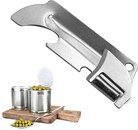 Apribottiglie in acciaio inox, apriscatole militare, apriscatole multifunzione, mini apribottiglie, portachiavi portatile