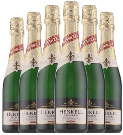 Henkell Sekt Seco Media Botella 37 cl Espumoso blanco (Caja de 6 Media Botella de 37 cl)