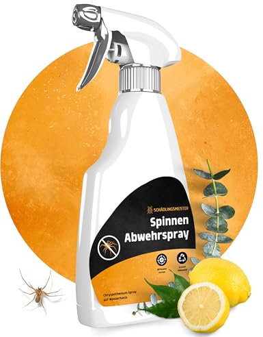 Schädlingsmeister Spinnen Abwehrspray - 500 ml - Schutz mit Eukalyptus & Chrysanthemum-Extrakt - Anti Spinnenspray - Spinnenabwehr - Spinnen vertreiben - Made in Germany