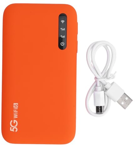 5G mobile Wi-Fi-hotspot, 2,77 Gbps Höghastighets, Bärbar Dubbelbands WiFi6-router med SIM-kortplats, Stöd för 16 Enheter, 6100mAh Wi-Fi-router för Reavel