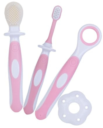 COLLBATH Spazzolino Da Denti Per Ragazzo Ragazza in Silicone Spazzolino Per L'addestramento Dei Ragazzo Ragazza Rimuove Tartaro Senza Danneggiare Le Gengive