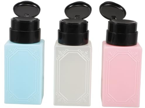 DRESSOOS 3pièces Distributeurs Pompe Liquide Pour Salon Manucure Flacons Rechargeables Pour Dissolvant Vernis Lotion Et Démaquillant Usage Professionnel Pratique Et Sûr