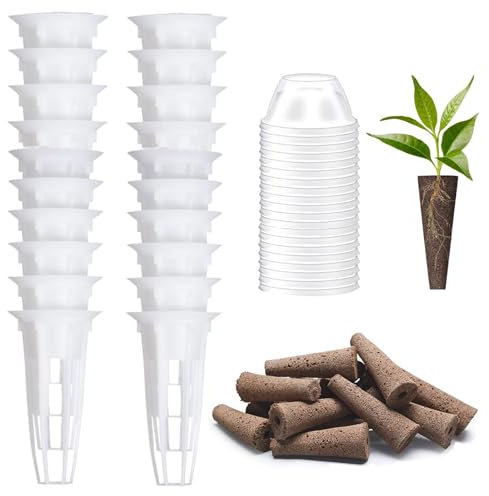 Lansls 20 Pièces Hydroponie, Culture Hydroponique, Hydroponie Kit Complet, Potager Interieur, Kits et Systèmes pour Cultures Hydroponiques, pour Systèmes de Culture Hydroponiques D'intérieur,Jardin