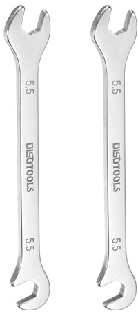 QUARKZMAN 2 Pezzi Chiave a Bocca Aperta Super Sottile da 5,5 mm Chiave a Doppia Bocca Metrica in Acciaio Inossidabile 30Cr13 Temperato Lucidato Con Angolature di 15° e 75°