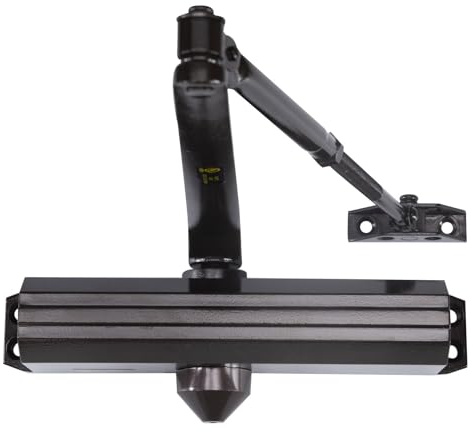 Boomerang D4016 Medium/Heavy-Duty Designer Auto Commercial Door Closer, Multiple Mount Options, Door Closer for High Traffic Areas, ADA & UL 3 Hour Fire Rated, Dark Bronze (US10B)
