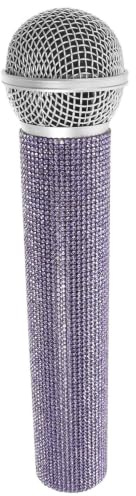 TEMPNAP Simulerad Handhållen Mikrofon Rekvisita med Rhinestones Lätt Fake Microphone Modell Karaoke Cosplay Foto och Scenframträdanden