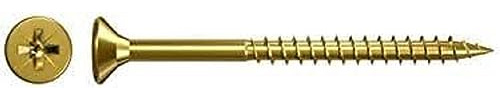 fischer Vite per truciolato 5,0 x 60 mm, zincata gialla, filettatura parziale Phillips PZ