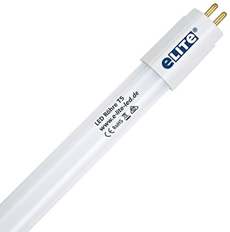 eLITe LED Röhre T5, 51,7cm, 7W, sehr hell, 720lm, 840, 4000 Kelvin, Universalweiß, NUR FÜR EVG, 140 Grad, homogenes Licht, langlebig 50.000h, 3 Jahre Garantie, 1 Stück