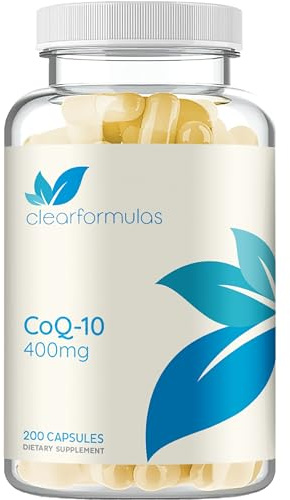 Capsules CoQ10 à absorption rapide 400 mg – Coenzyme Q10 400 mg antioxydant puissant pour l'énergie cardiaque et le soutien du vieillissement – Capsules d'ubiquinone CoQ10 haute stabilité – Fabriquées
