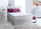 Crushed Velvet Divan Bed Set With Memory Foam Sprung Mattress And Cube Headboard | Storage Drawers Available | Complete Divan Bed Set (Grey, 2FT6 Small Single 0 Drawer)