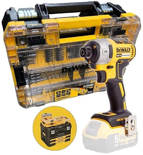 Dewalt DCF887N 18V XR G2 Brushless 3 Speed Impact Driver + Tstak Case + 85pc Set