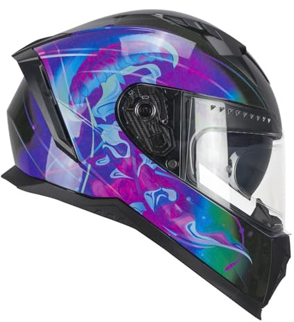 CGM Casque intégral 311S Blast Jelly Noir Violet, M (57-58cm)