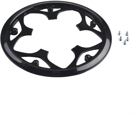 Hasaller Bike Chain Wheel Ring Protector Black Bike Crank Ar-m Chainring Guard Protector Shield Cover For Cycling Bicycle Pedal Cranks(G5TCO-48)