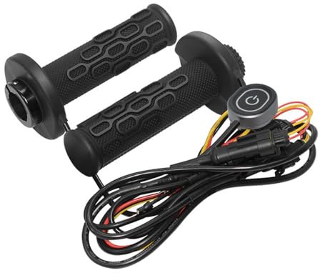 Manopole riscaldate per motocicletta, coprono manubrio riscaldato moto, maniglia elettrica per moto da 12 V, impugnatura riscaldata intelligente per moto elettrica, 5 impostazioni di temperatura,