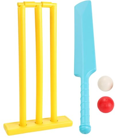 Pesoncarl Cricket Set Kids PP PP Free Cricket Bat Bat Juego de Hijos Matriz con tocones y 2 Pelotas Kit para jardín, Playa, Juego de Color al Azar, Sets
