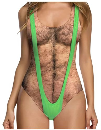 Funny Swimsuits for Women UK,One Piece Swimming Costume Printed Hippie Swimsuits Bathing Suit One Pieces Swimwear Monokini Funny Novelty Fake Muscles Beachwear Borat Swimsuit