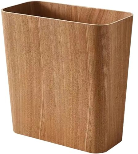 Keuyeo Mülleimer Aus Massivholz, Müllcontainer, Papierkorb, Moderner Papierkorb Aus Holz, Dekorativer Papierkorb Holzmaserung Für Büro, Wäsche, Innenbereich