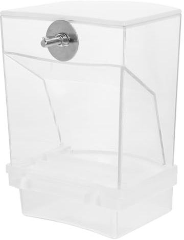 KOMBIUDA Comedero Automático para Pájaros con Capacidad Grande Alimentador Transparente para Jaulas de Loros y Periquitos Recipiente Antivuelco para Alimentación de Aves Balcón y Jardín