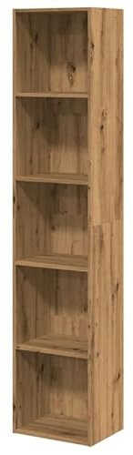 Eleganz Estantería de madera de roble Artisan, 40 x 30 x 189 cm, sistema de estanterías estable para salón, oficina o cocina – Almacenamiento que ahorra espacio
