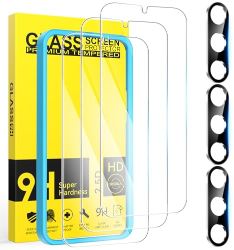 Niphabe 3 Piezas Protector Pantalla Para Samsung Galaxy S26 5G con 3 Piezas Protector Camara, 6,27 Pulgadas, Dureza 9H, HD Cristal Templado, Antiarañazos, Antihuellas, Sin Burbujas, Ultra Transparente