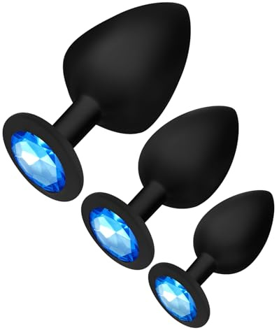 Plug anal pour femmes et hommes, coffret de plugs anaux avec lubrifiant, plugs anaux en silicone, grands, moyens et petits, pour débutants, femmes, hommes et couples