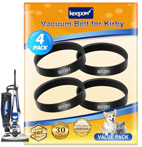 KEEPOW Vacuum Belt for Kirby, 301291G Replacement Belt Compatible with Kirby Sentria Series, Avalir 2, G3 G4 G5 G6 G7 (4 Pack)