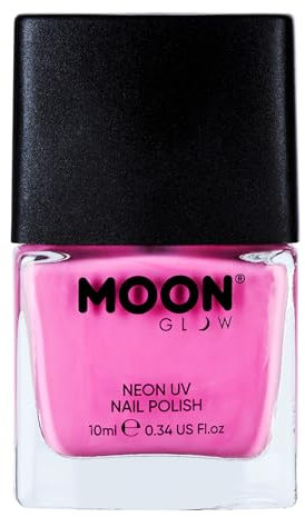 Moon Glow Esmalte de uñas UV neón - Esmalte de uñas neón brillante - Brilla bajo los rayos UV - 10ml Rosa pastel Talla única