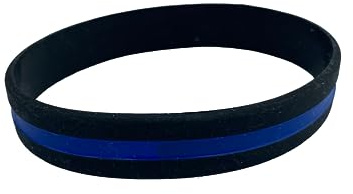 Patch Nation Pulsera de silicona fina de línea azul