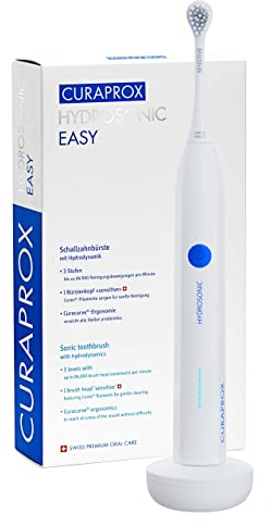Curaprox Hydrosonic easy Schallzahnbürste - Für die tägliche Zahnfleischpflege und Plaquebekämpfung/Einfach, effektiv, zuverlässig/Designed in der Schweiz